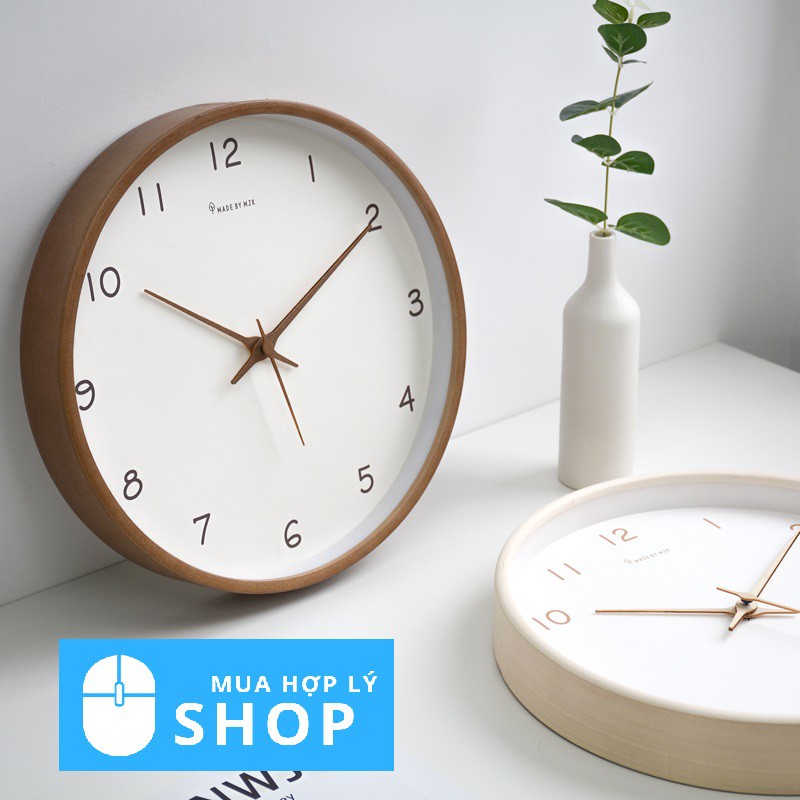Đồng Hồ Treo Tường Gỗ Nguyên Bản MJK Phong Cách Sang Trọng Hiện Đại Xu Hướng CHÂU ÂU - Hàng Nhập Khẩu