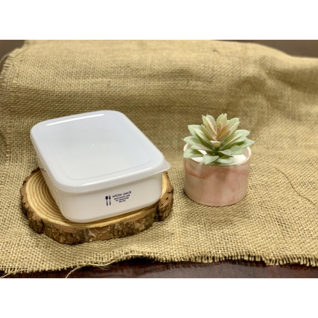 [Hỏa Tốc HN] Hộp đựng cơm văn phòng , hộp đựng thực phẩm thức ăn tủ lạnh White pack 900ml Nhật Bản