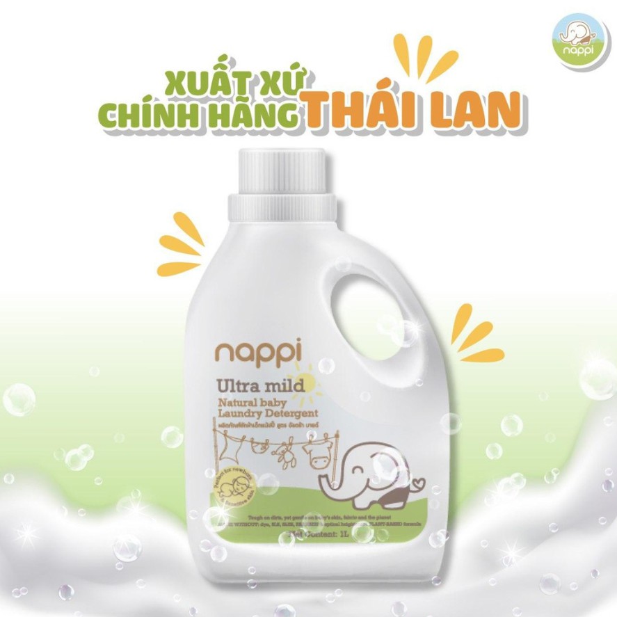 [Mã BMBAU300 giảm 7% đơn 499K] Combo Nước Giặt Nappi (2 Chai 1l và 1 Túi 700ml)