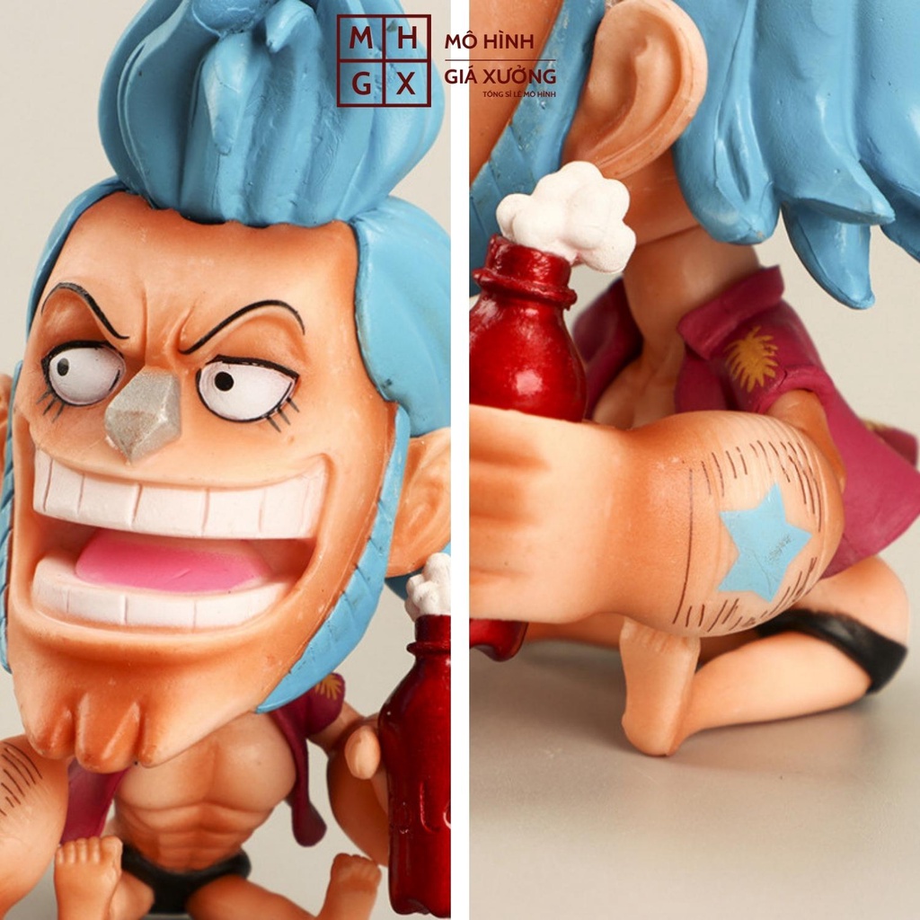 Mô hình One Piece chibi Franky cực dễ thương cao 9cm , figure one piece , mô hình giá xưởng