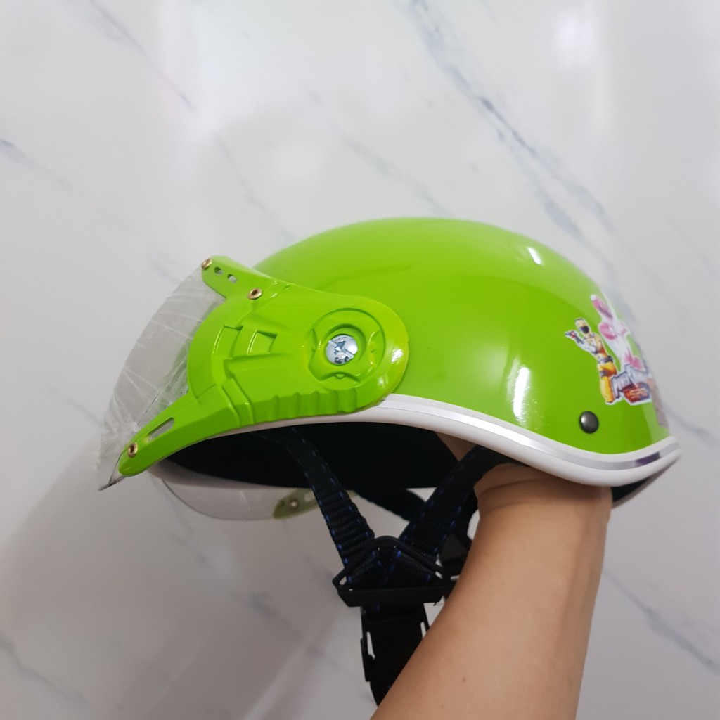 MŨ BẢO HIỂM TRẺ EM CÓ KÍNH -SIÊU NHẸ - LỚP LÓT THÔNG HƠI - CHO BÉ TỪ 2 ĐẾN 8 TUỔI