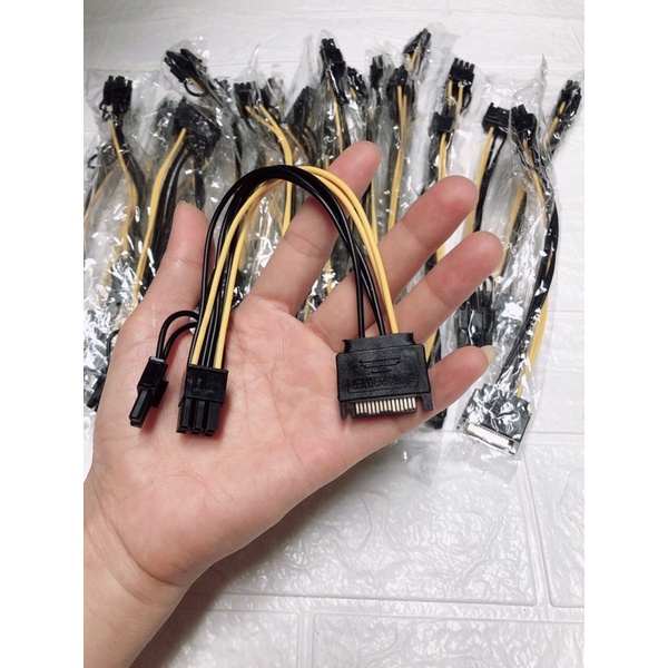 Dây Cáp Chuyển Nguồn Sata ra 8 đầu Pin Vga ( 6 + 2 )