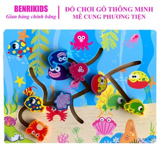 Bảng Mê Cung Thế Giới Động Vật Biển 3D Giúp Bé Phát Triển Tư Duy