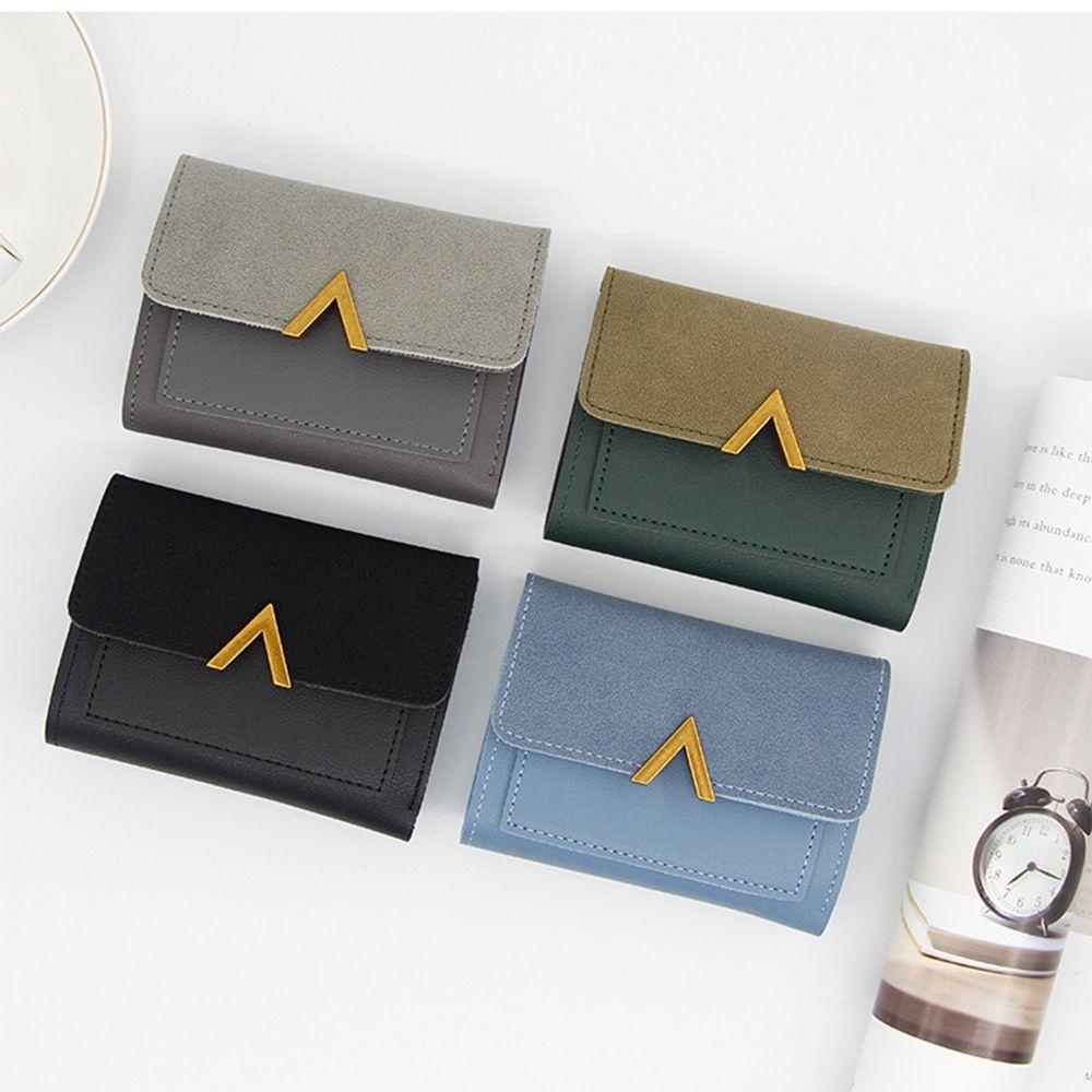 SOMEDAYZL Ví Da PU Nhiều Ngăn Hình Chữ V Phong Cách Vintage Cho Nữ Giá Đỡ