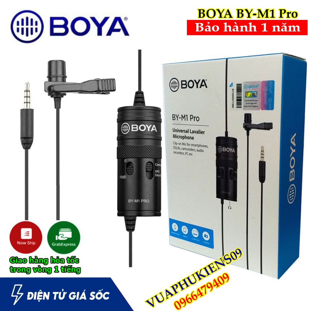 Micro Boya by m1 Pro thu âm gài áo cao cấp | Hàng chính hãng