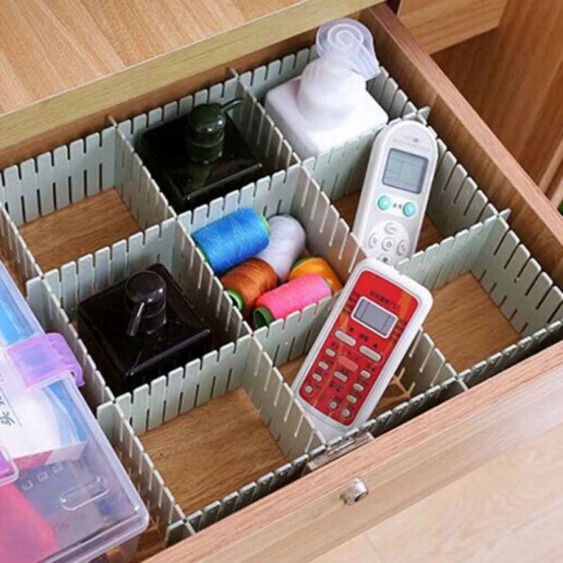Set 4 Miếng Nhựa Thông Minh Chia Ngăn Để Đồ Tiện Lợi