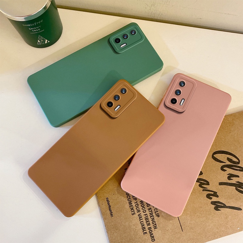 Ốp điện thoại silicon viền vuông thẳng bảo vệ camera cho OPPO Realme GT Neo 2 2T Q3S Q3T Q2 Q3i Q3 Pro Narzo 50i 50A