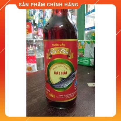 Nước mắm Cá Thu Đảo Cát Hải loại Cao Đạm chai thủy tinh 650 ml