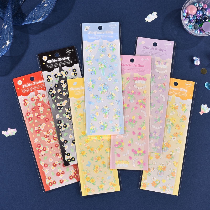 PeachSticker Dán Trang Trí Sổ Tay/Điện Thoại/Sổ Tay/Album/Điện Thoại Hình Hoa Mùa Xuân 16 Kiểu Sáng Tạo