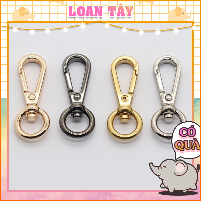 Bộ 2 Cái Móc Càng Cua 4.8cm Cho Dây Đeo Túi Xách - LoanTay