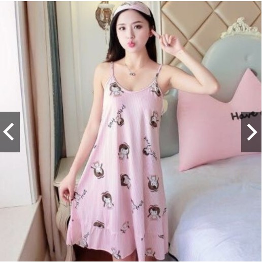 [TẶNG KÈM BỊT MẮT] Váy ngủ cotton cute siêu thoáng mát | BigBuy360 - bigbuy360.vn
