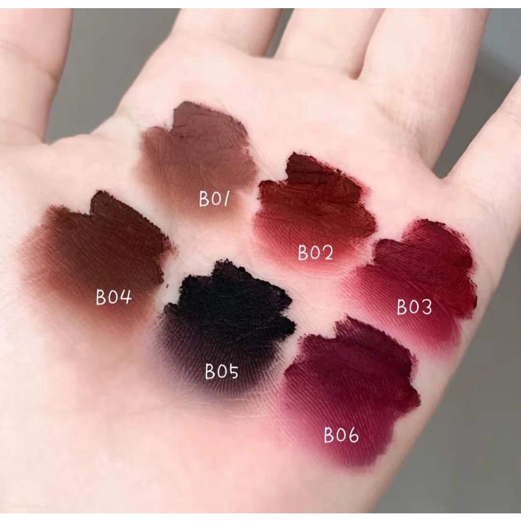 Hyntoor Black Son môi Đen Tím Đỏ Nâu Nude Không thấm nước Lâu trôi Mờ Son chất lỏng giá rẻ