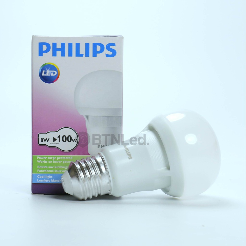 Bóng đèn PHILIPS Ecobright LEDBulb 8W E27 A60 - [HÀNG CHÍNH HÃNG] - ÁNH SÁNG TRẮNG - Tiết kiệm điện, chất lượng sáng cao | BigBuy360 - bigbuy360.vn