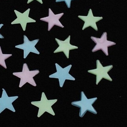 Trăng sao dạ quang kèm băng keo -giadunghn1