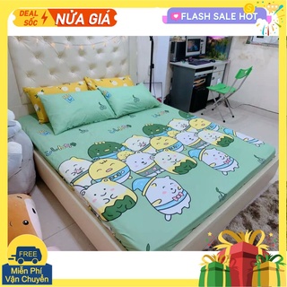 [Free ship-Xả kho cắt lỗ]Drap ga trải giường đệm dày 10cm,15cm,20cm,chát chọn mẫu,Mã 1445