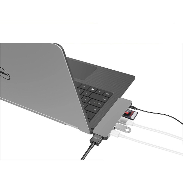 [Cho Macbook] USB-C Hub Cổng chuyển HyperDrive SOLO 7-in-1 GN21D - Follow HIBUCENTER Giảm 5%