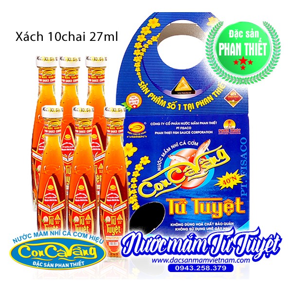 Nước mắm Tứ Tuyệt - Xách 10 chai 27ml