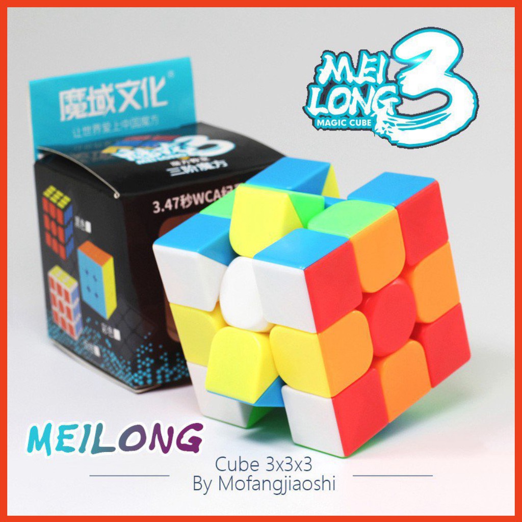 Rubik 3x3x3 Moyu Meilong 3  Rubic 3 Tầng Stickerless