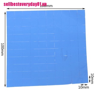 100 Miếng đệm silicon làm mát CPU GPU 10 x 10 x 0.5mm