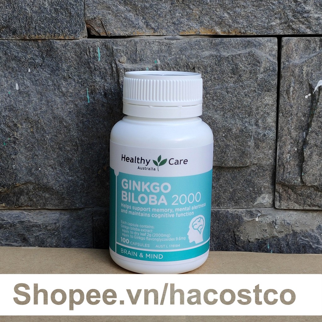 Viên uống Healthy Care Ginkgo Biloba 2000 100 viên