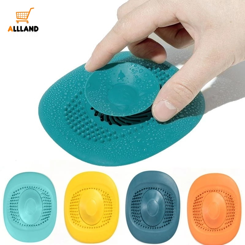 Nút Chặn Lỗ Thoát Nước Bằng Cao Su Dạng Nhấn 4 Màu Cho Bồn Rửa Nhà Bếp/Phòng Tắm