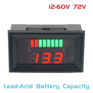 【Rememberme】12-60V Mini Lead Acid Battery Capacity LED Indicator Digital Voltmeter Tester