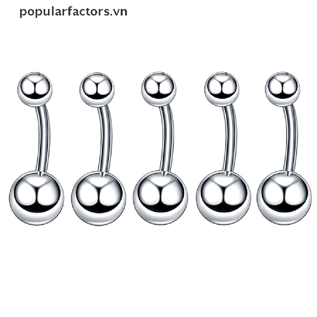 Bộ 60 Khuyên Xỏ Mũi / Chân Mày / Môi / Cơ Thể Bằng Thép