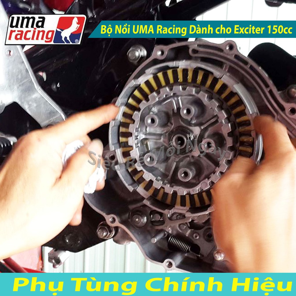 Combo Full Bộ Nồi Uma Racing 5 lò xo, Bố nồi Uma Racing, Lá sắt cho Exciter 150, FZ 150i, R15