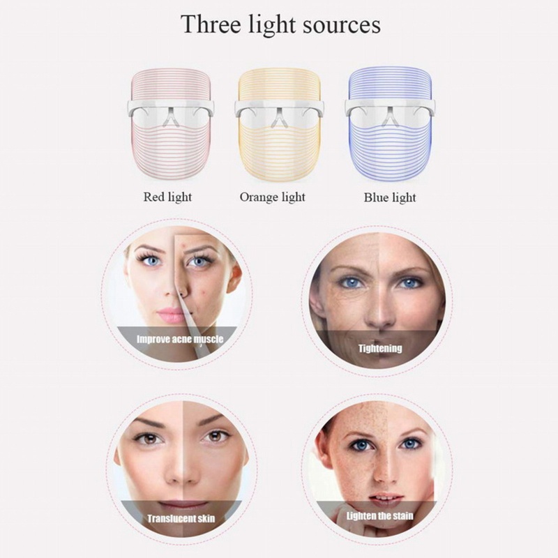 Máy Liệu Pháp Ánh Sáng LED Photono Ba Màu Làm Trắng Trẻ Hóa Làn Da