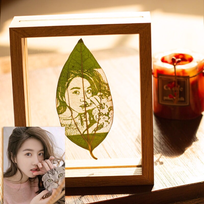 🔥🔥🔥Khắc Tranh Trên Lá Theo Yêu Cầu In Trên Gân Lá Đổ Khuôn Resin