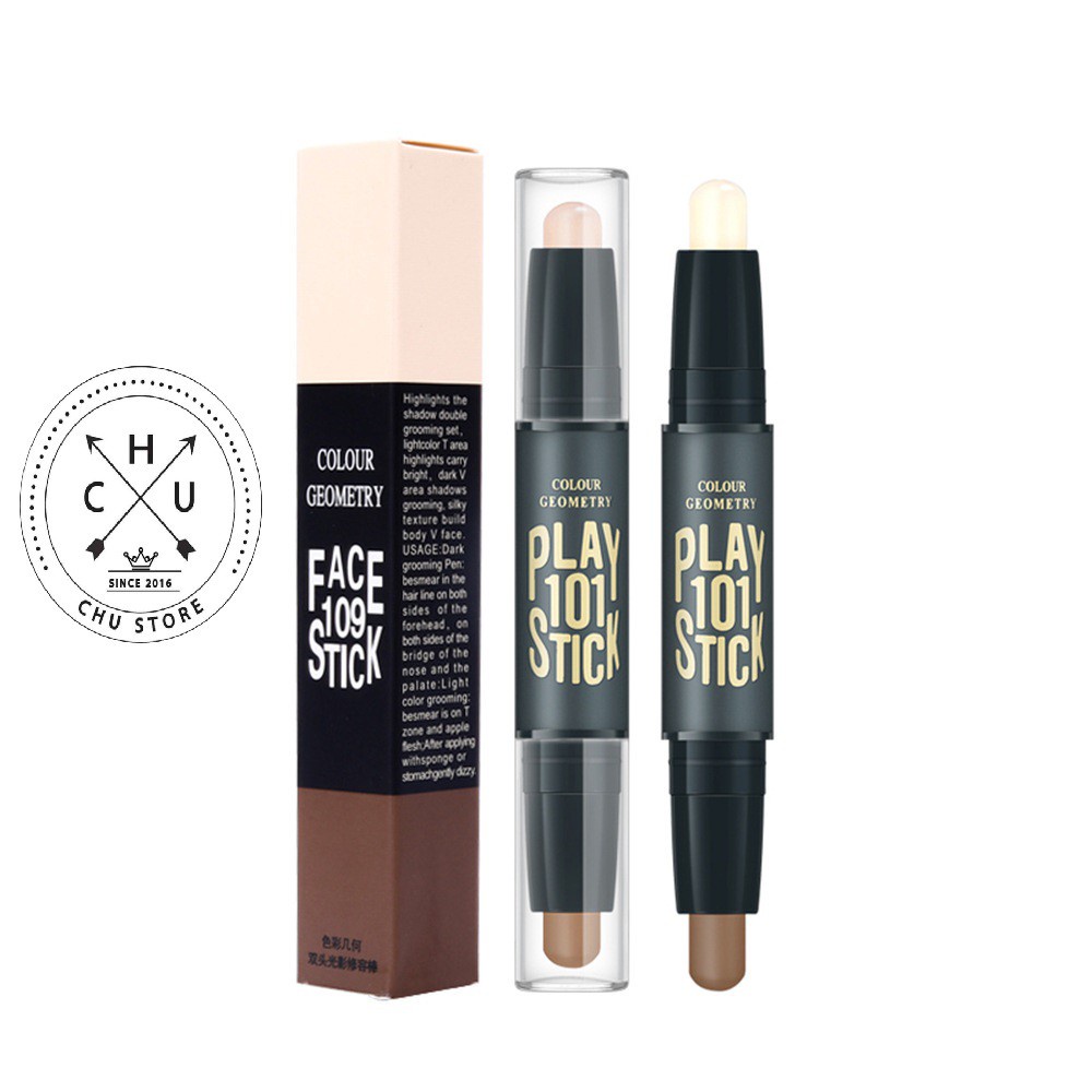 (Rẻ Vô Địch) Bút Tạo Khối Và Che Khuyết Điểm 2 Đầu Lameila Contour & Hi-light Stick – Chustore TK3 (chuyên