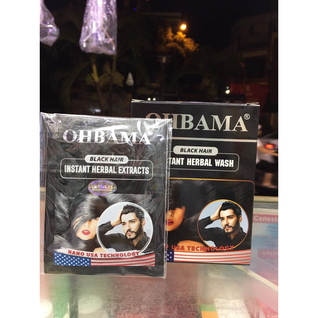 Gội là đen thảo dược OHBAMA ( 1 gói )