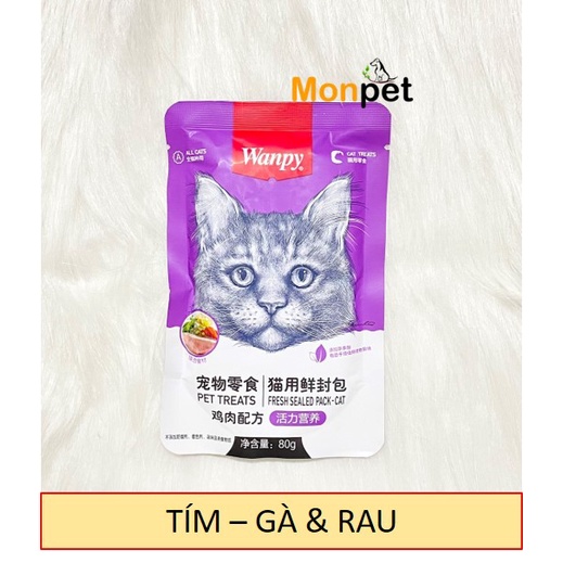 Pate Wanpy Cho Mèo Thức ăn cho mèo 80g