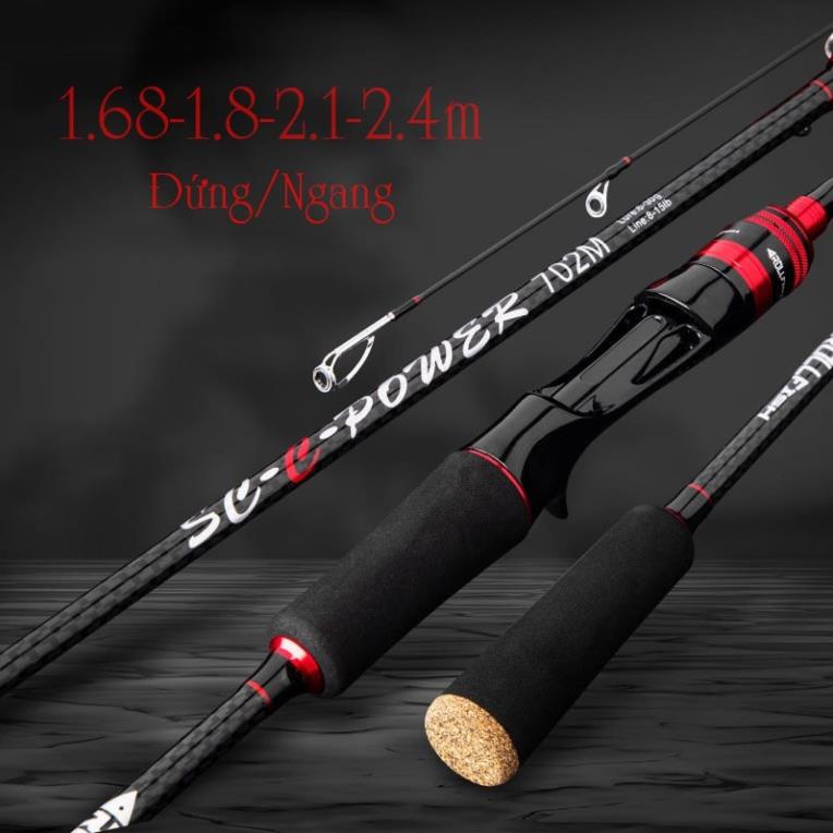 (hàng mới về)Cần câu LURE máy ngang và máy đứng cacbon Rolfish đầu bu chống xoắn RF - 1