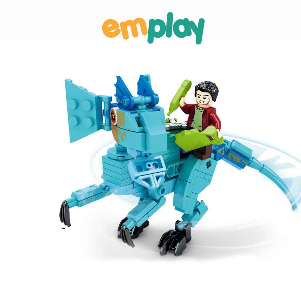 Đồ chơi cho bé xếp hình khủng long Emplay cao cấp thiết kế từ nhựa ABS cao cấp màu sắc phong phú an toàn cho trẻ em