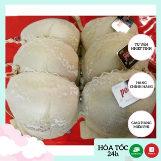 Áo ngực / Áo lót nữ ren Thái quả ngang mút dày có gọng