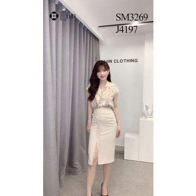 Chân váy nữ cao cấp, Juyp Be Xẻ Nhún kiểu dáng thời thượng, hiện đại Liin Clothing J4197 | BigBuy360 - bigbuy360.vn