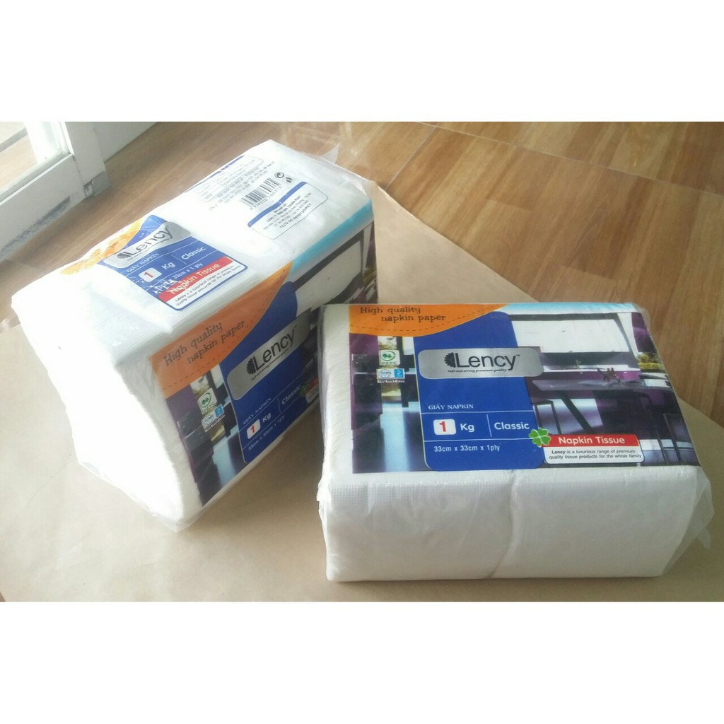 Khăn giấy vuông cao cấp Napkin 33*33, gói to 1kg