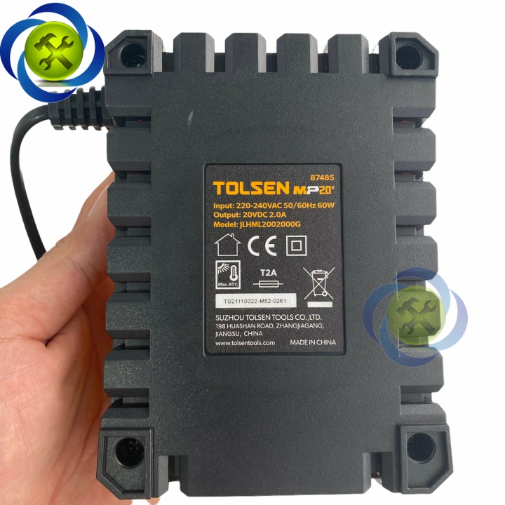 Sạc Pin 20V 2.0Ah công suất 60W Tolsen 87485