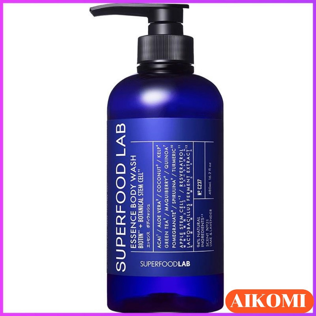 SỮA TẮM DƯỠNG THỂ SUPERFOOD LAB ESSENCE BODY WASH 480ml Nhập khẩu chính hãng Nhật Bản