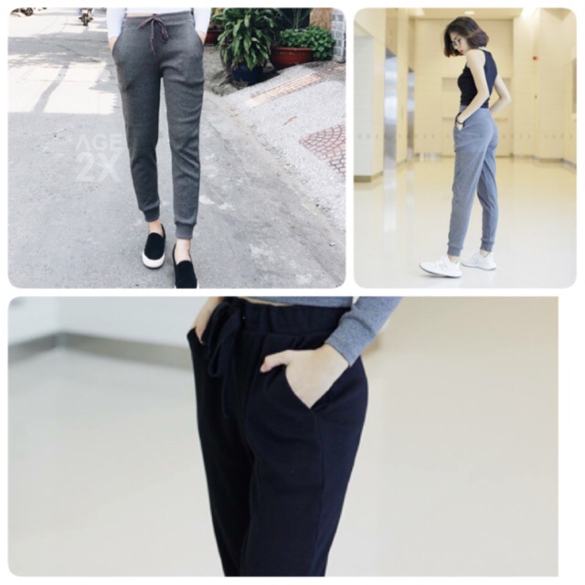 Quần bo gấu len tăm nữ