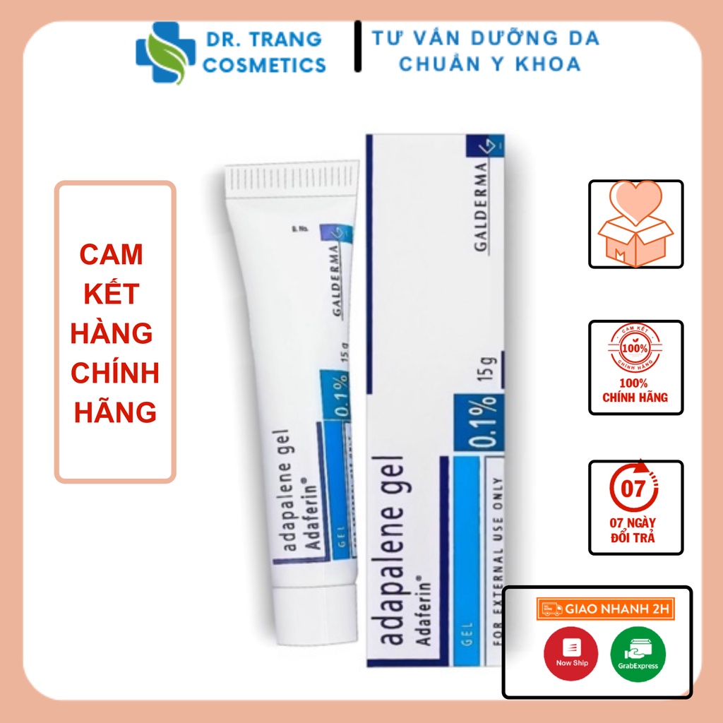 Adaferin Gel 0,1% 15gm - Gel Adapalene  DR TRANG COSMETICS