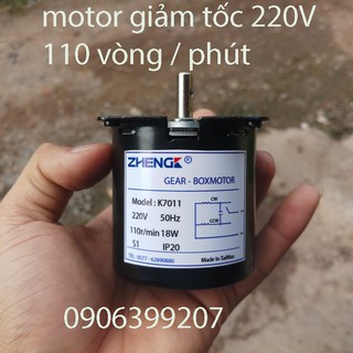 động cơ giảm tốc 220v - 18w 110rpm