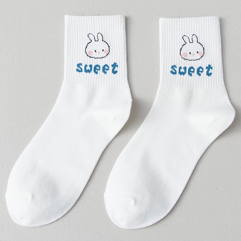 1 Đôi Vớ Vải Mềm Nhiều Màu Sắc Họa Tiết Đáng Yêu ISS1001 5 Kiểu Lựa Chọn Thời Trang