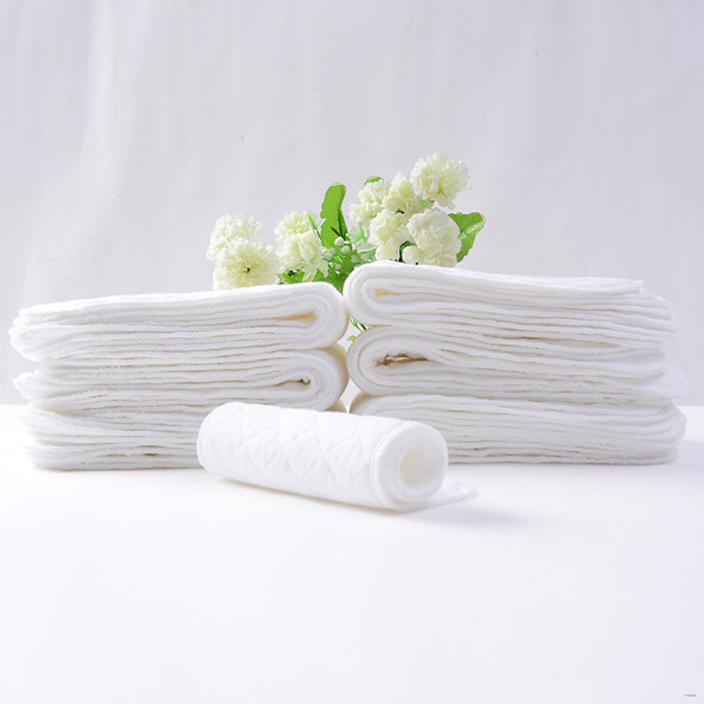 Bộ 10 Tã Cotton 3 Lớp Có Thể Tái Sử Dụng Tiện Dụng Cho Bé