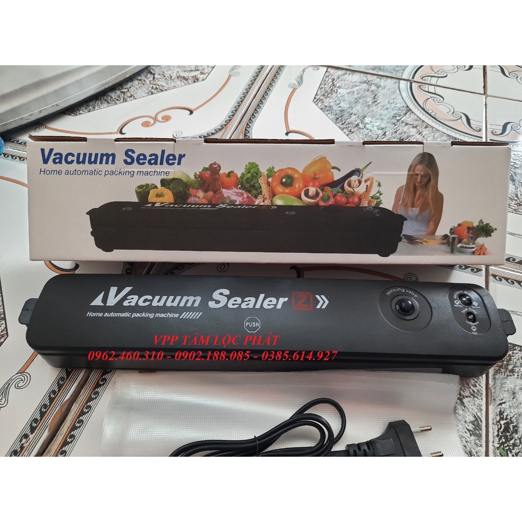 Máy hút chân không thực phẩm kèm hàn miệng túi Vacuum Sealer (TẶNG 10 TÚI HÚT)