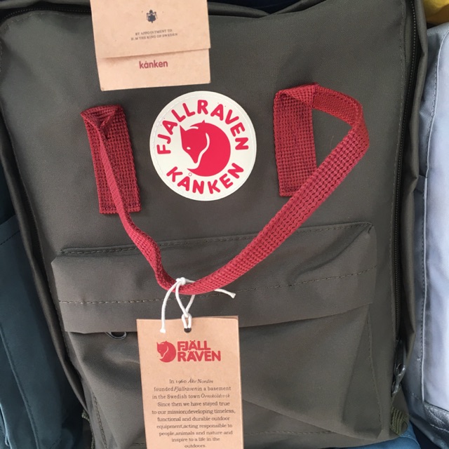 balo kanken classic (đen quai đỏ)