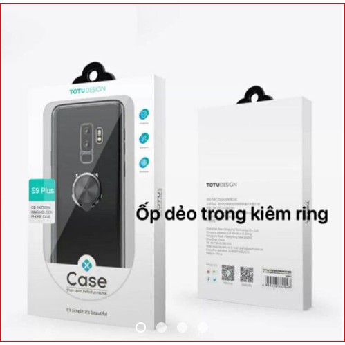 Ốp lưng dẻo trong kiêm iring samsung S9 plus chính hãng TOTU