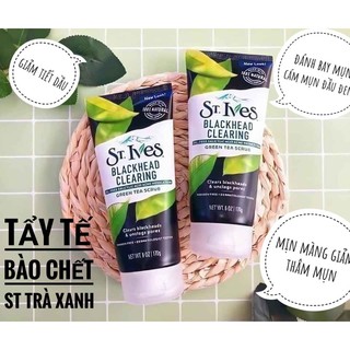 Sữa Rửa Mặt Tẩy Tế Bào Chết St.Ives Trà Xanh Blackhead Clearing Green Tea Scrub