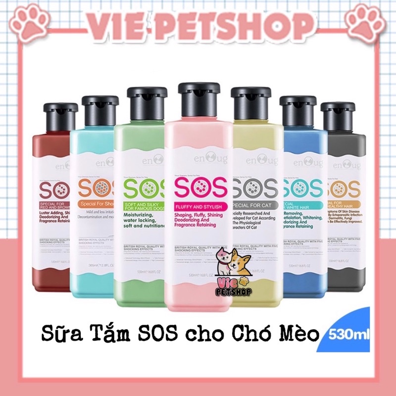 [CHÍNH HÃNG] Sữa Tắm SOS cho Thú Cưng 530ML | Vie PETSHOP